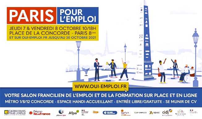 Jeudi et vendredi : Paris pour l’emploi 2021 : 